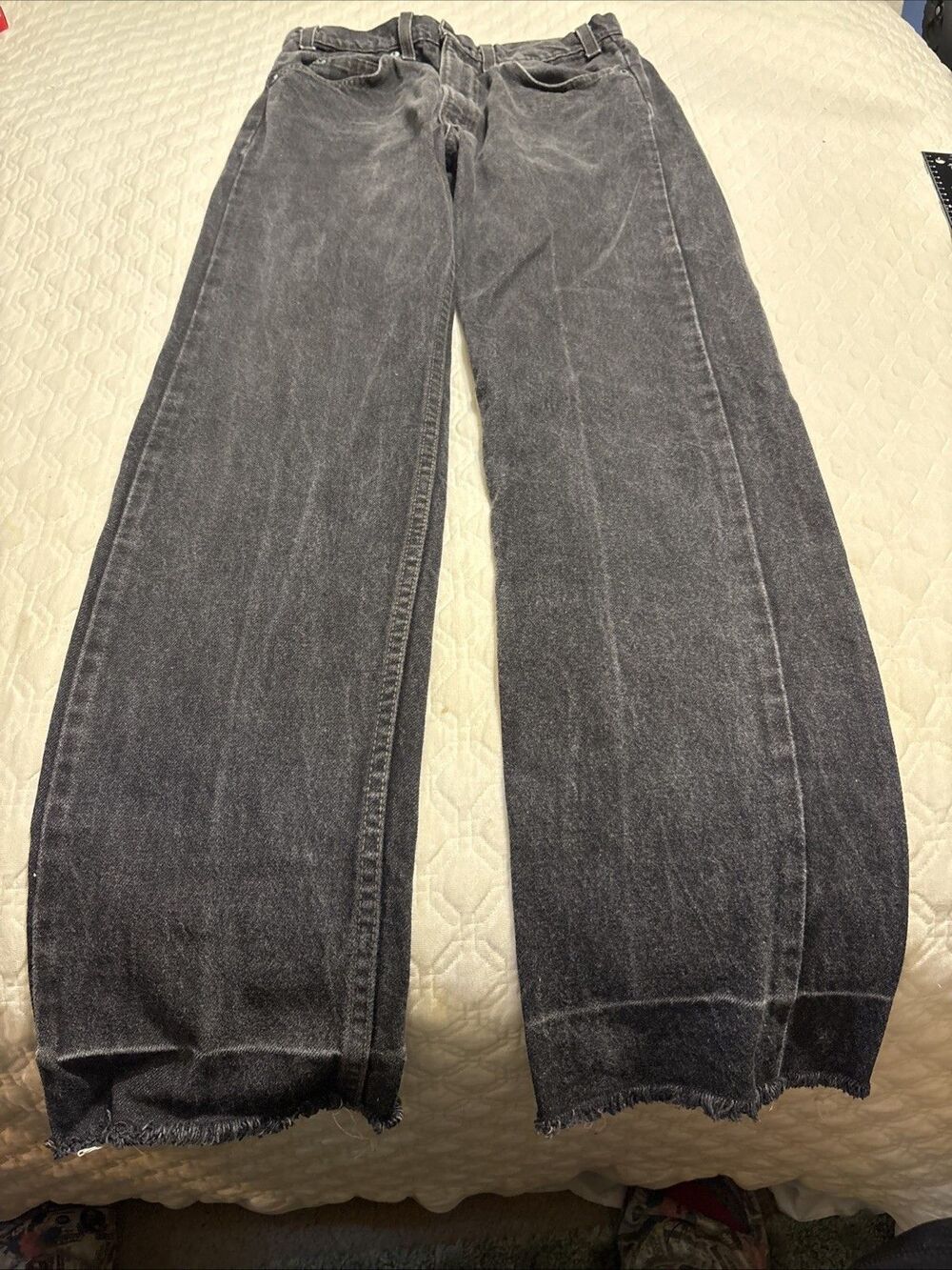 Vtg Levis 40509 0252 Made In USA Faded Black Denim Jeans -ORANGE TAB-90’s?